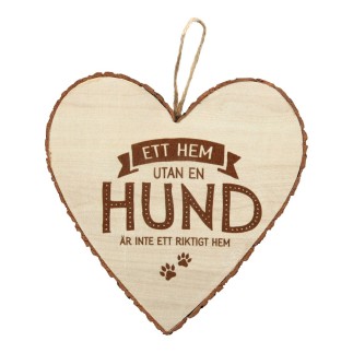 Hjärta Trä Hund