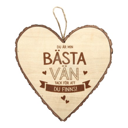 Hjärta Trä Vän