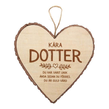 Hjärta Trä Dotter