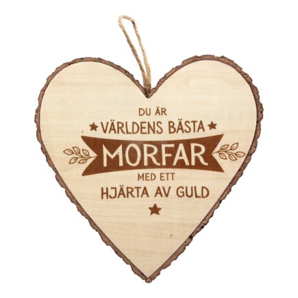 Hjärta Trä Morfar