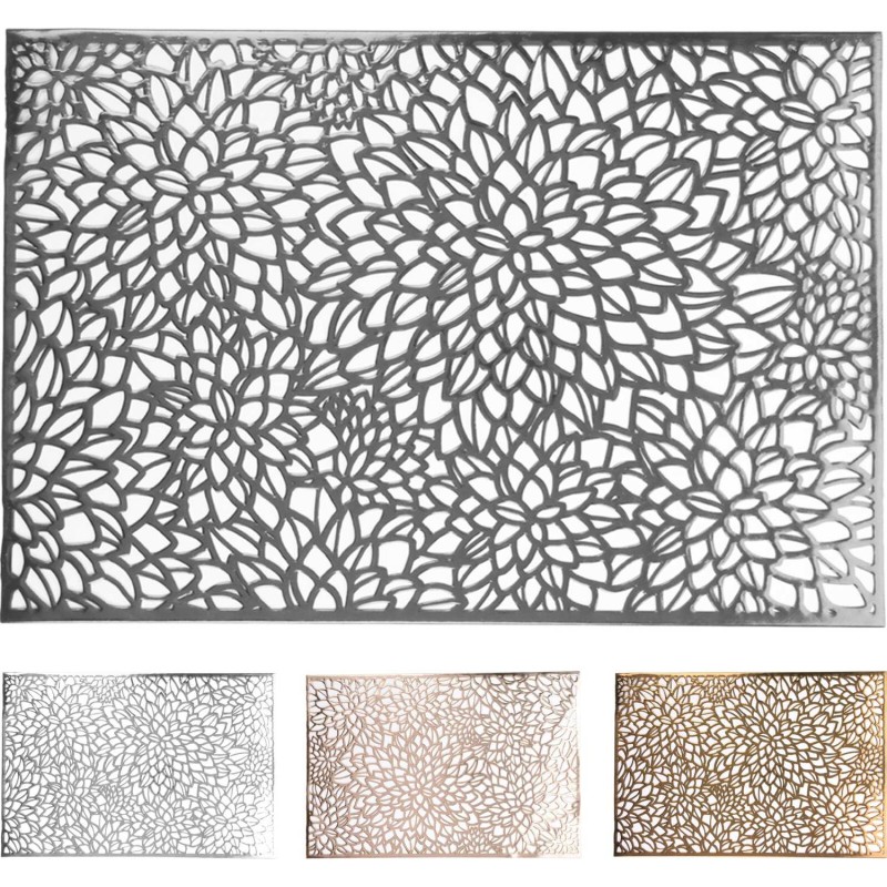 Underlägg Silver Guld Beige Plast 45x30 cm Underlägg Silver Guld Beige Plast 45x30 cm