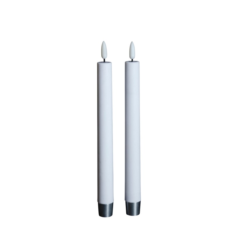 Rustikljus Ljus LED vitt timer 2-pack 25 cm Rustikljus Ljus LED vitt timer 2-pack 25 cm
