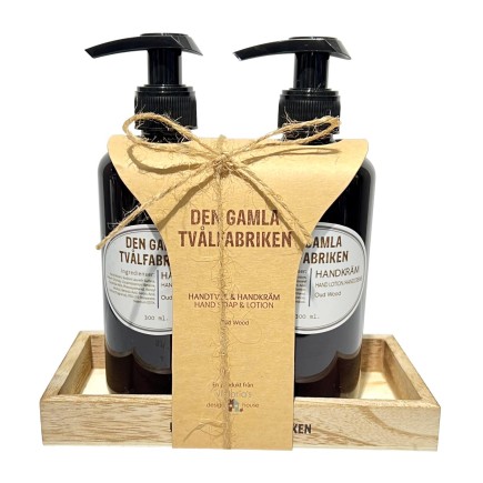 Presentset Handtvål/handkräm Oud Wood 300 ml