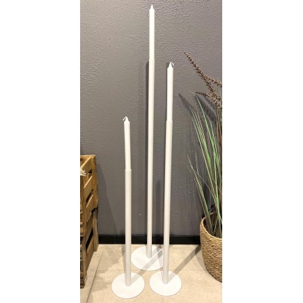 Ljusstake Golv Smide Vit 75 cm