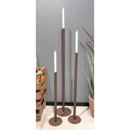 Ljusstake Golv Smide Rost 100 cm