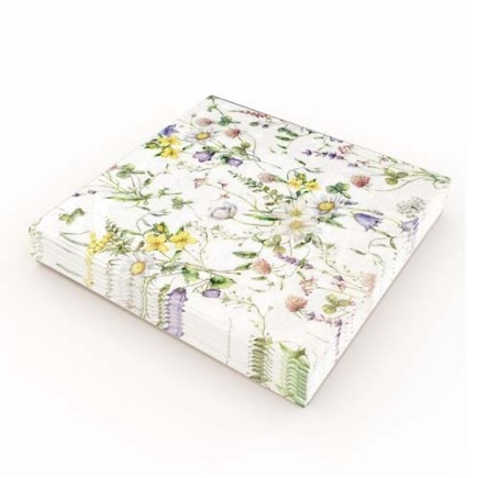 Servetter Ängsblommor 33x33cm 20-pack