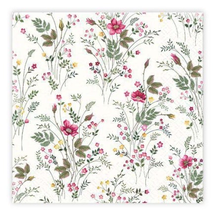 Servetter Blommor Rosa