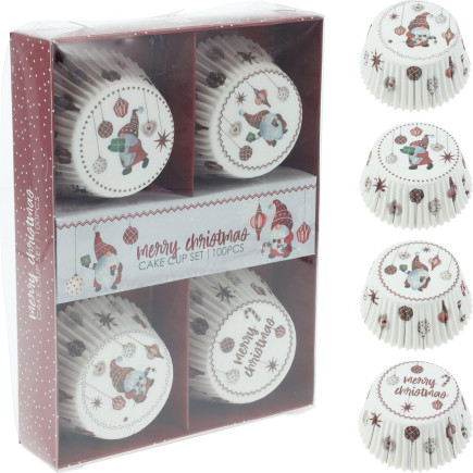 Kakformar Jul Cupcake 100-pack