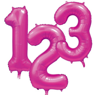 Ballong Siffra 5 Rosa 86 cm