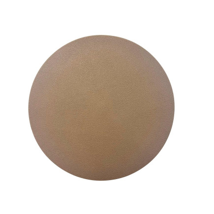 Underlägg Runt Läderlook Brun/Svart
