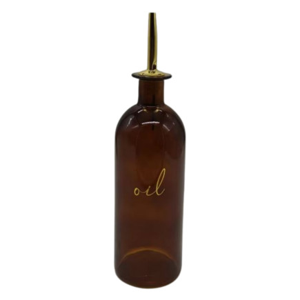 Flaska Glas Olja Pipkork Brun 500 ml