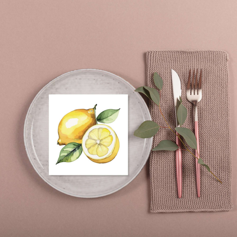 Servetter Citron 33x33 cm 20-pack 