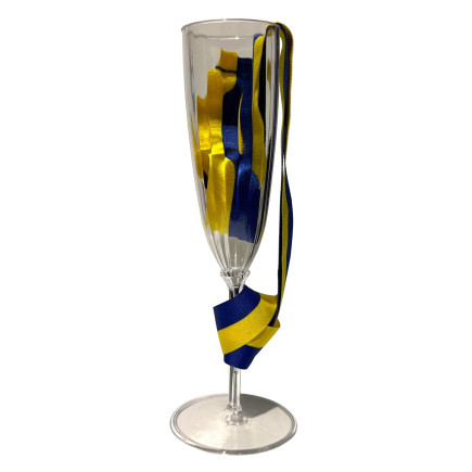 Champagneglas Student med sidenband