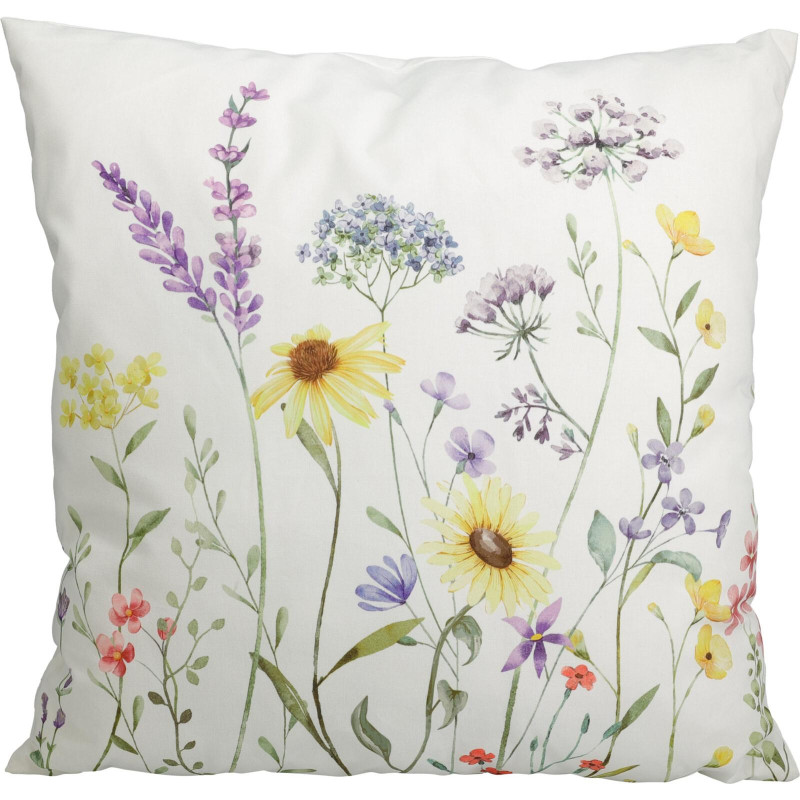 Kudde Blommor Vit 45x45 cm Kudde Blommor Vit 45x45 cm
