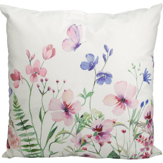 Kudde Blommor Vit 45x45 cm Kudde Blommor Vit 45x45 cm