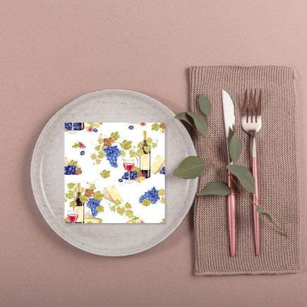 Servetter Vin & Druvor 33x33 cm 20-pack