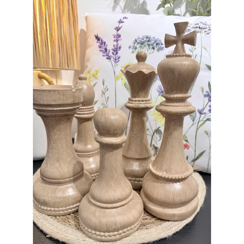 Schackpjäser Schack Träfärgade