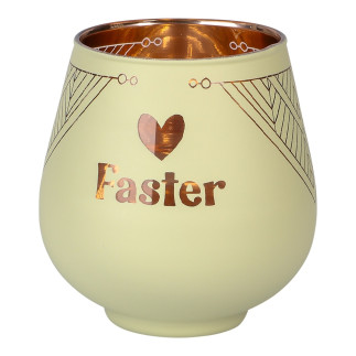 Lykta Faster Glas Mirror Candle med text Ljuslykta