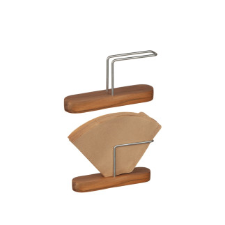 Kaffefilter hållare Metall/Teak 16 cm