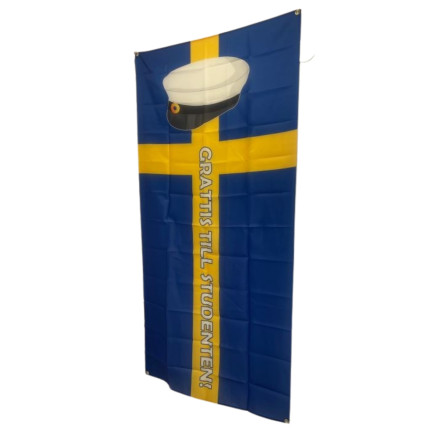 Flagga Sverige Fasad Textil Student 90x180 cm