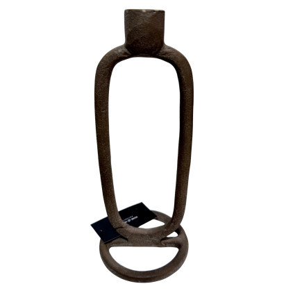 Ljusstake Metall Rödbrun 24 cm