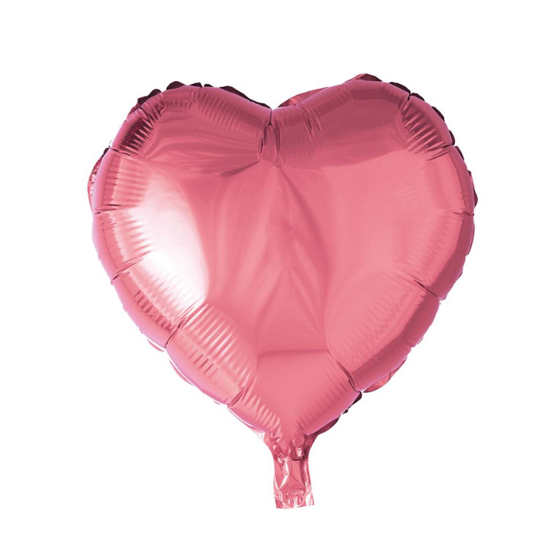 Ballong Hjärta Rosa 46 cm