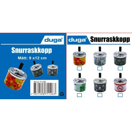 Askfat Hampa Snurr Metall