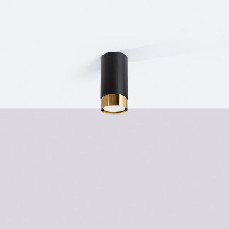 Taklampa NERO 12,5 svart/guld