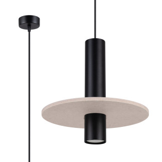 Taklampa PELTA 1 svart/beige