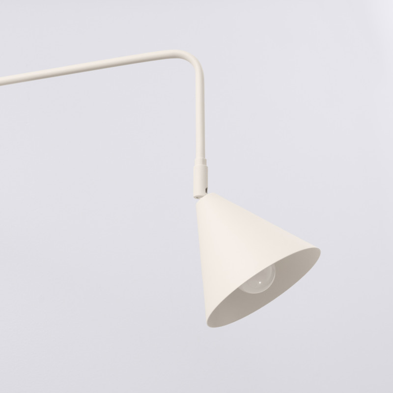 Vägglampa NOX 2 beige med strömbrytare