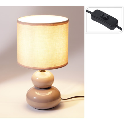 Bordslampa Lampa Klot Greige Keramik 29 cm