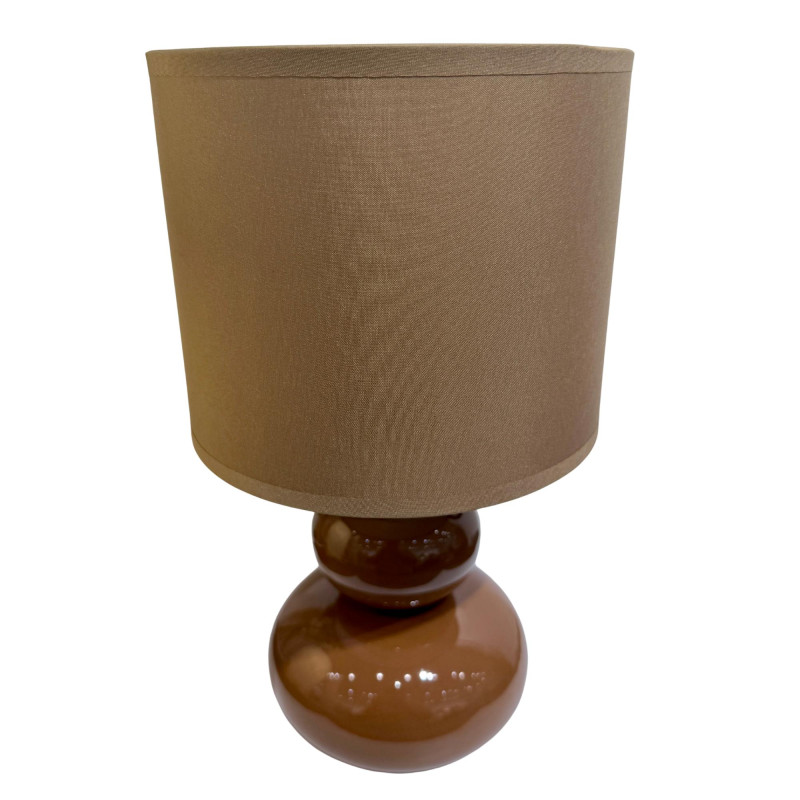 Bordslampa Lampa Klot Brun Keramik 29 cm