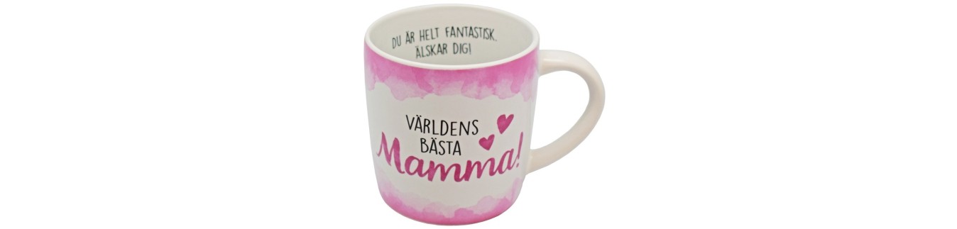 Muggar med text